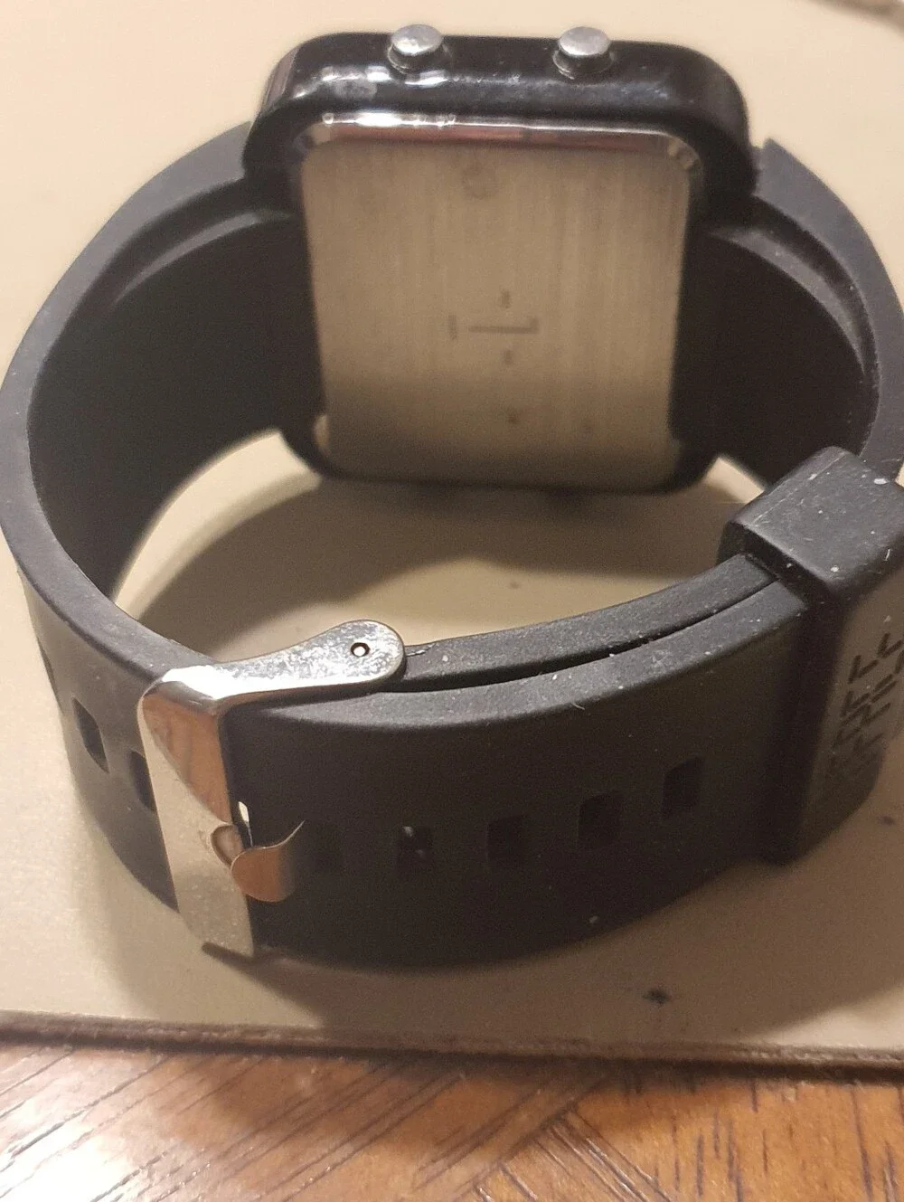 10/$20 1-Face Charity Black Silicone Led Digital Unisex Mirror Watch